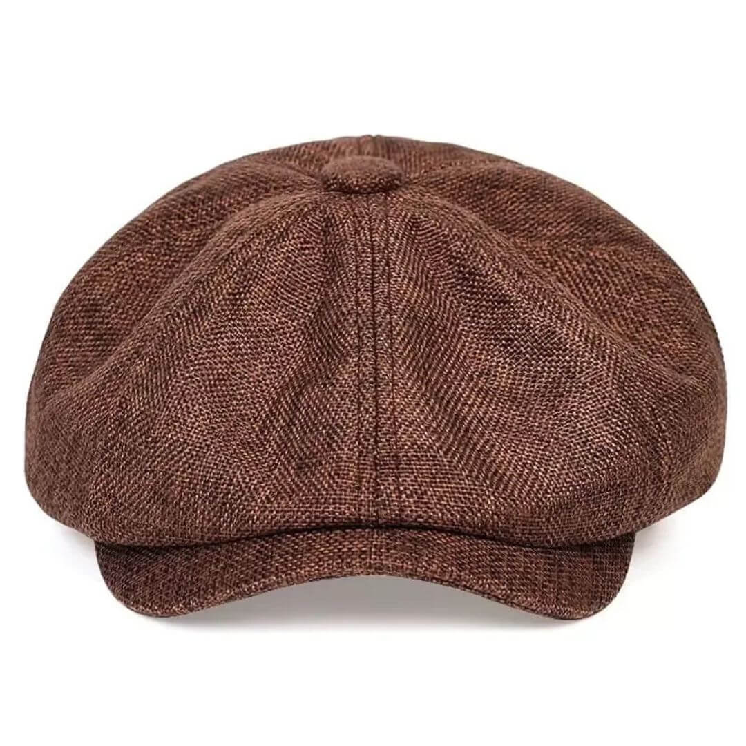 Textured Cotton Newsboy Cap | VANCOUVER