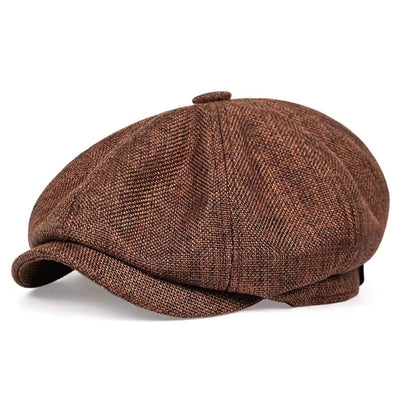 Textured Cotton Newsboy Cap | VANCOUVER
