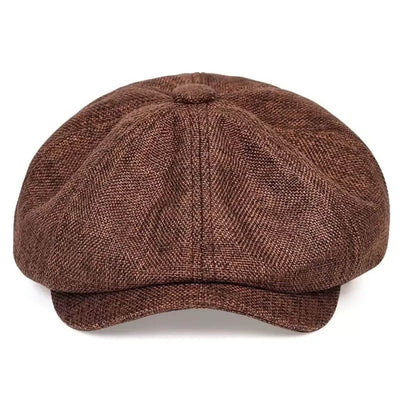 Textured Cotton Newsboy Cap | VANCOUVER