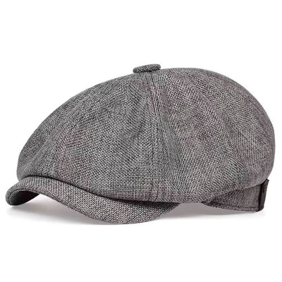 Textured Cotton Newsboy Cap | VANCOUVER