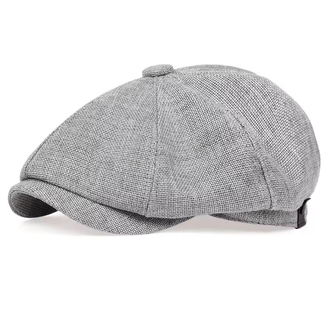 Textured Cotton Newsboy Cap | VANCOUVER