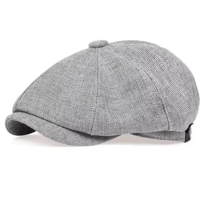Textured Cotton Newsboy Cap | VANCOUVER