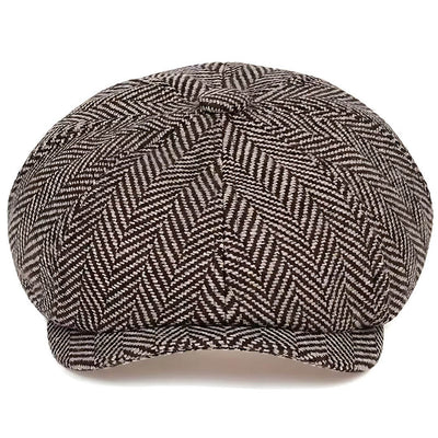 Herringbone Wool Blend Cap | REGINA