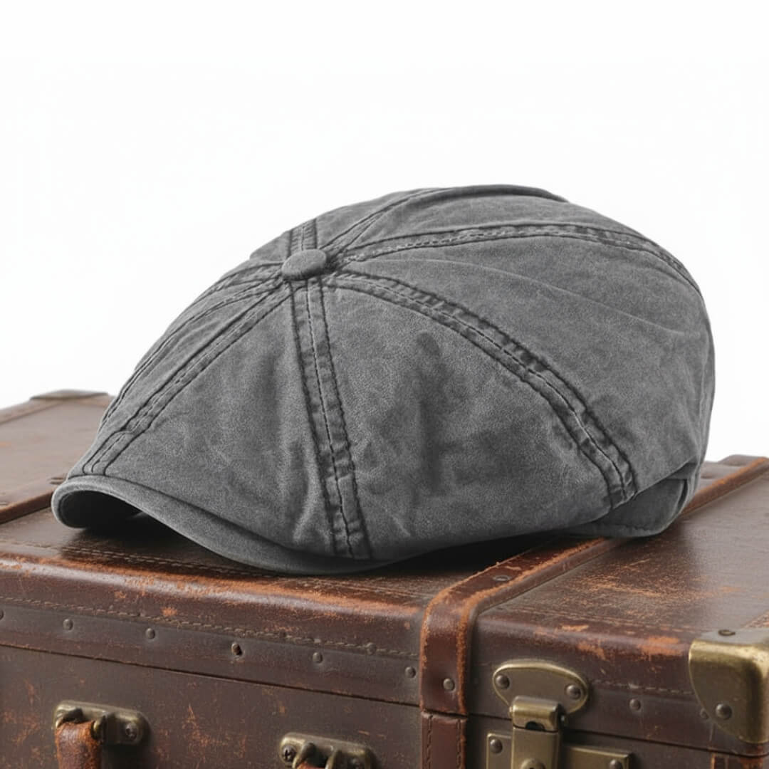 Washed Cotton Newsboy Cap | HAMILTON