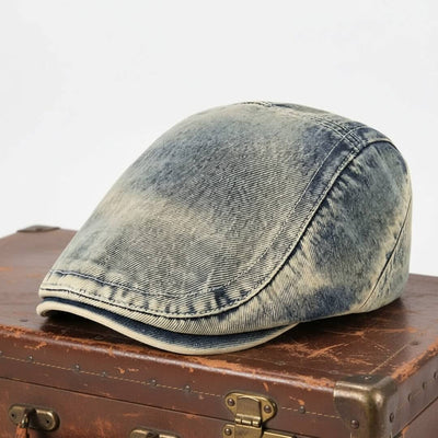 Washed Denim Flat Cap | LEXINGTON