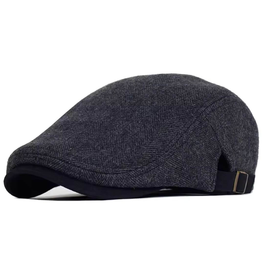 Wool Herringbone Flat Cap | TORONTO