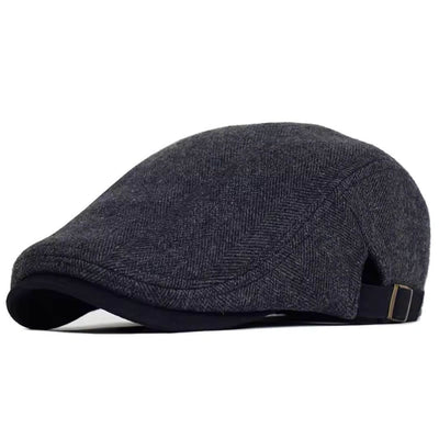 Wool Herringbone Flat Cap | TORONTO