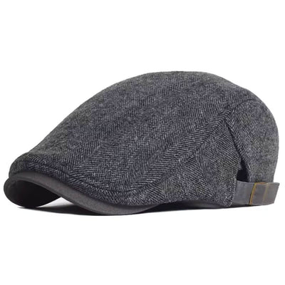 Wool Herringbone Flat Cap | TORONTO
