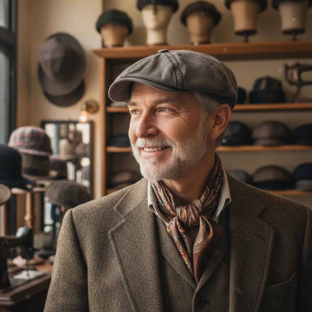 Washed Cotton Newsboy Cap | HAMILTON